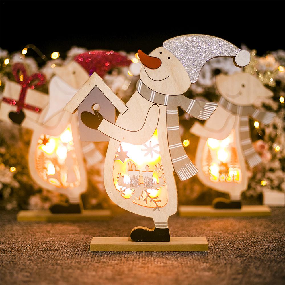 Christmas Wooden Table Light Christmas Tree Growing Ornament Bedside Lamp AAA Battery-powered Decoration 🇨🇳
