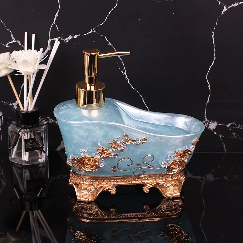 Liquid Soap Bottle Resin Bathtub Shape Bathroom Sanitizer Bottle 🇨🇳