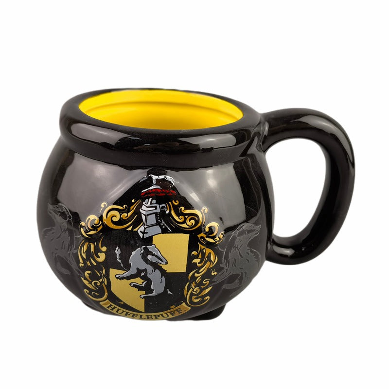 Black Mug With Legs Harry Potter Triangle Pot Ceramic Cup Censer Shape Cartoon Mug Switches Brew 🇨🇳