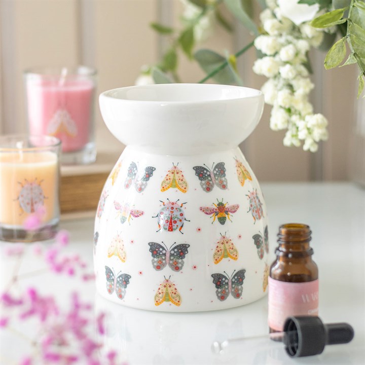 Floral Bug Print Oil Burner and Wax Warmer 🇬🇧