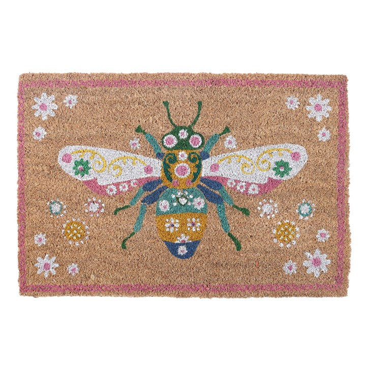 Natural Floral Bee Doormat 🇬🇧