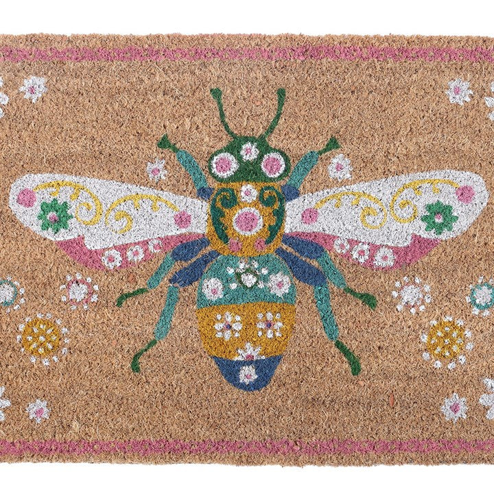 Natural Floral Bee Doormat 🇬🇧