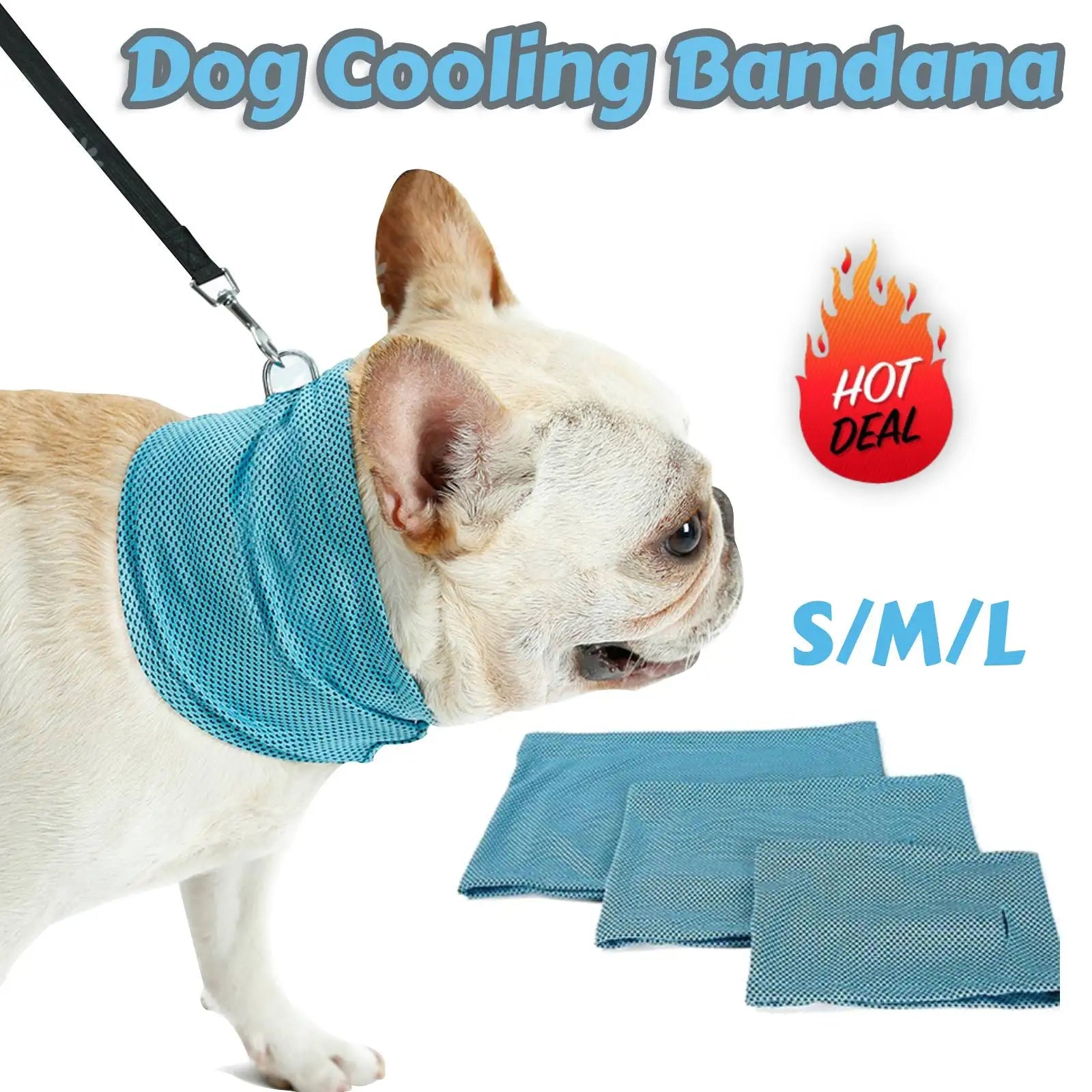 Dog Cooling Bandana Ice Pet Cooling Collar for Hiking Traveling Pet Supplies 🇨🇳