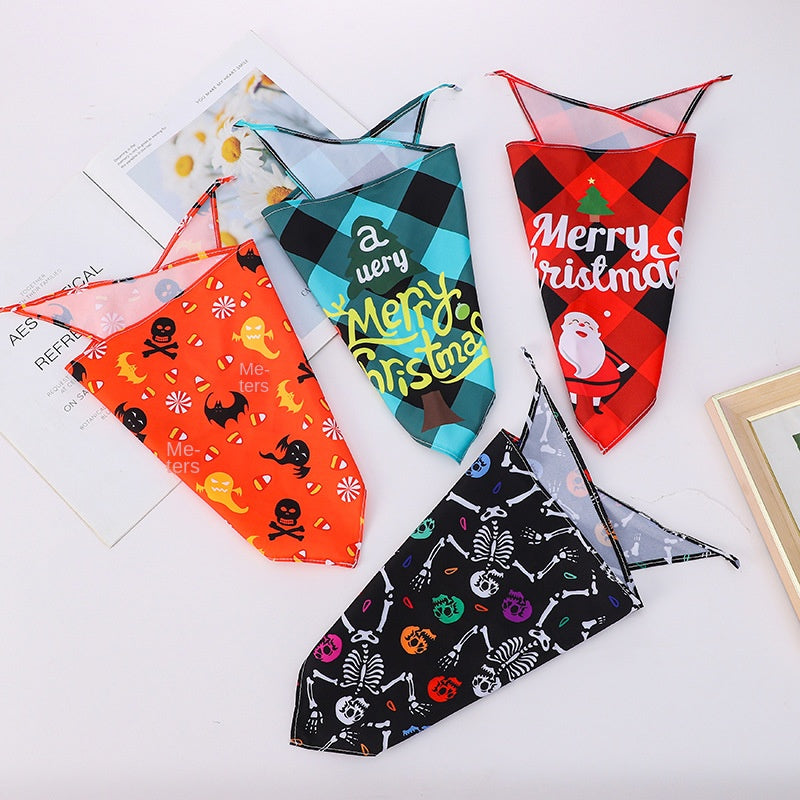 Pet Bandana for Dogs and Cats - Triangle Scarf Bib 🇨🇳
