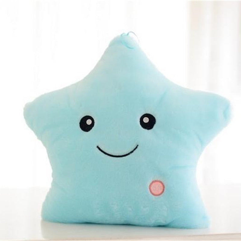 34CM Creative Toy Luminous Pillow Soft Stuffed Plush Glowing Colorful Stars Cushion Led Light Toys Gift For Kids Children Girls 🇨🇳
