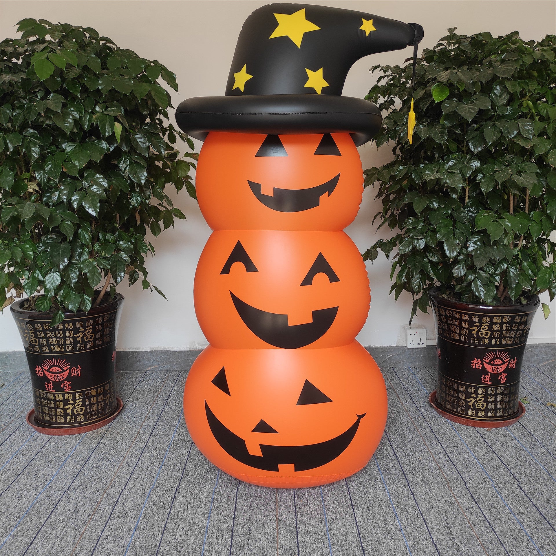 Halloween Pumpkin Head Tumbler Inflatable Standing Ghost Garden Ornaments Holiday Party Decoration Props 🇨🇳