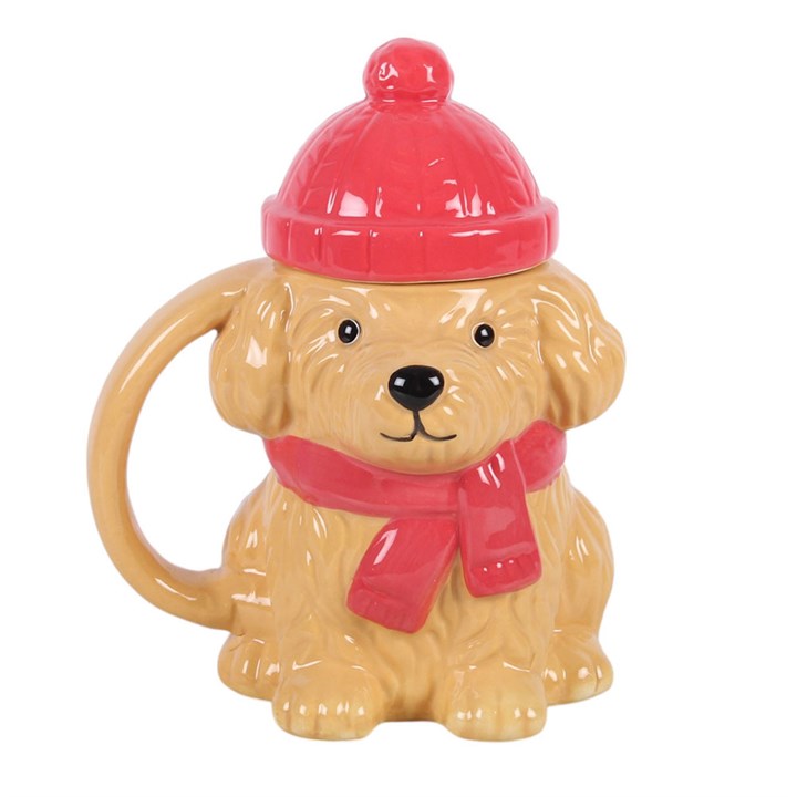 Winter Puppy Lidded Mug 🇬🇧