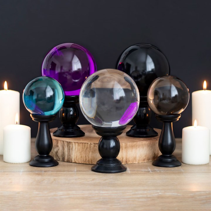 Large Purple Crystal Ball on Stand 🇬🇧