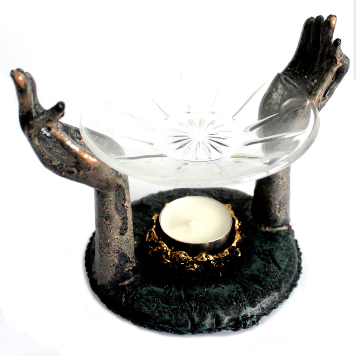 Antique Buddha - Om Hands Oil Burner 🇬🇧