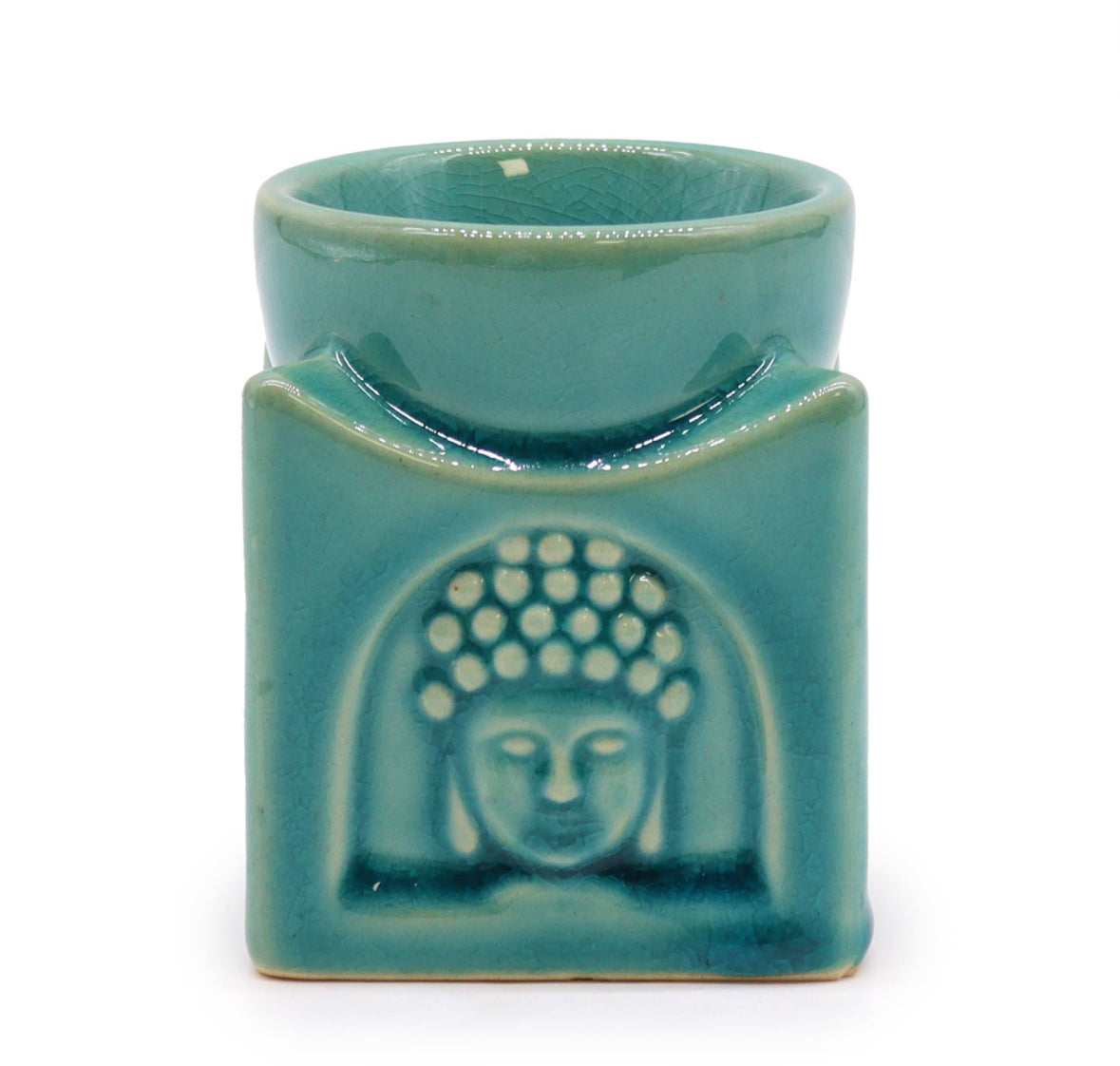 Square Buddha Burner - Soft Turquoise 🇬🇧