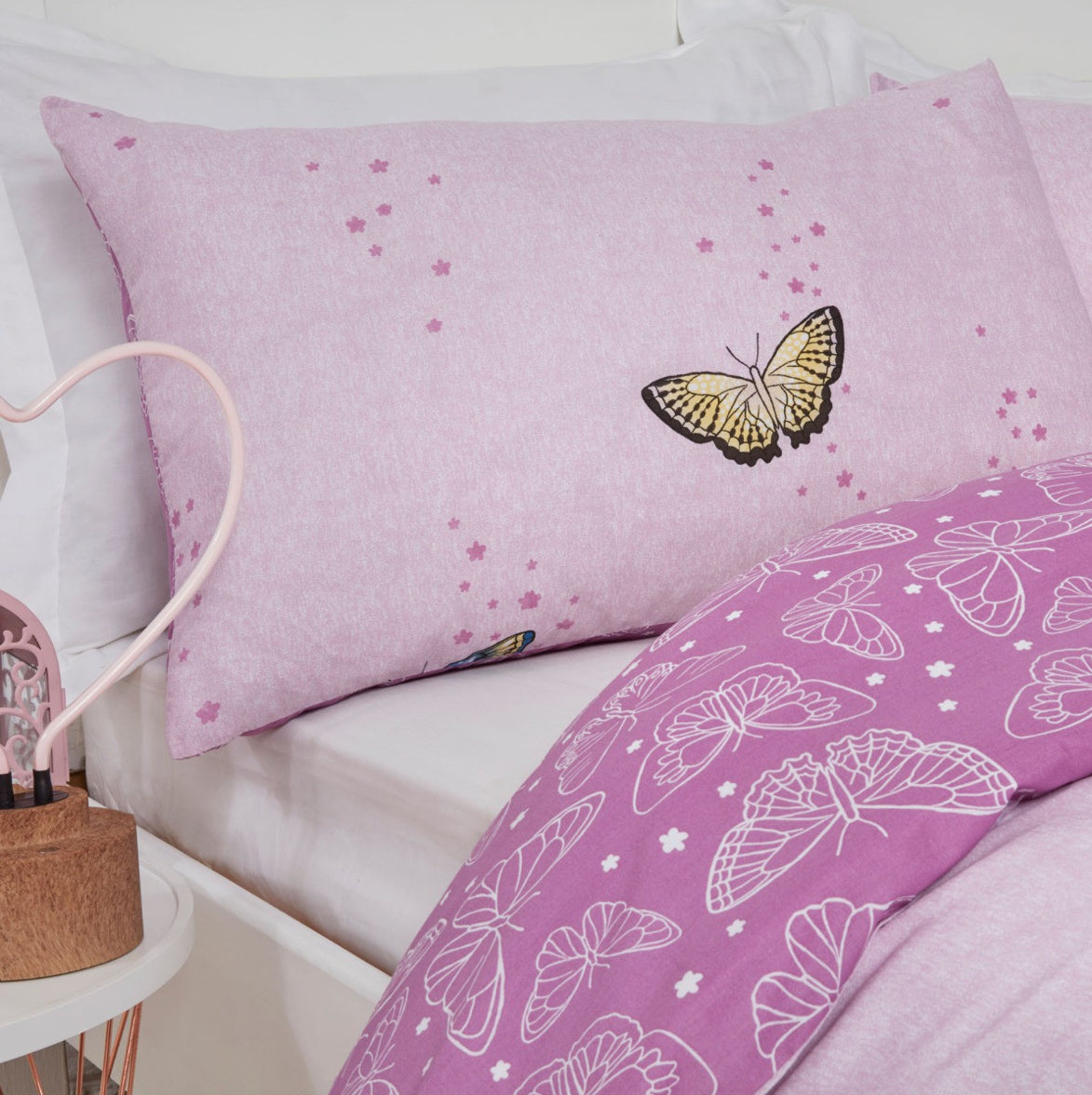 Butterfly Heaven Reversible Duvet Set - Purple 🇬🇧