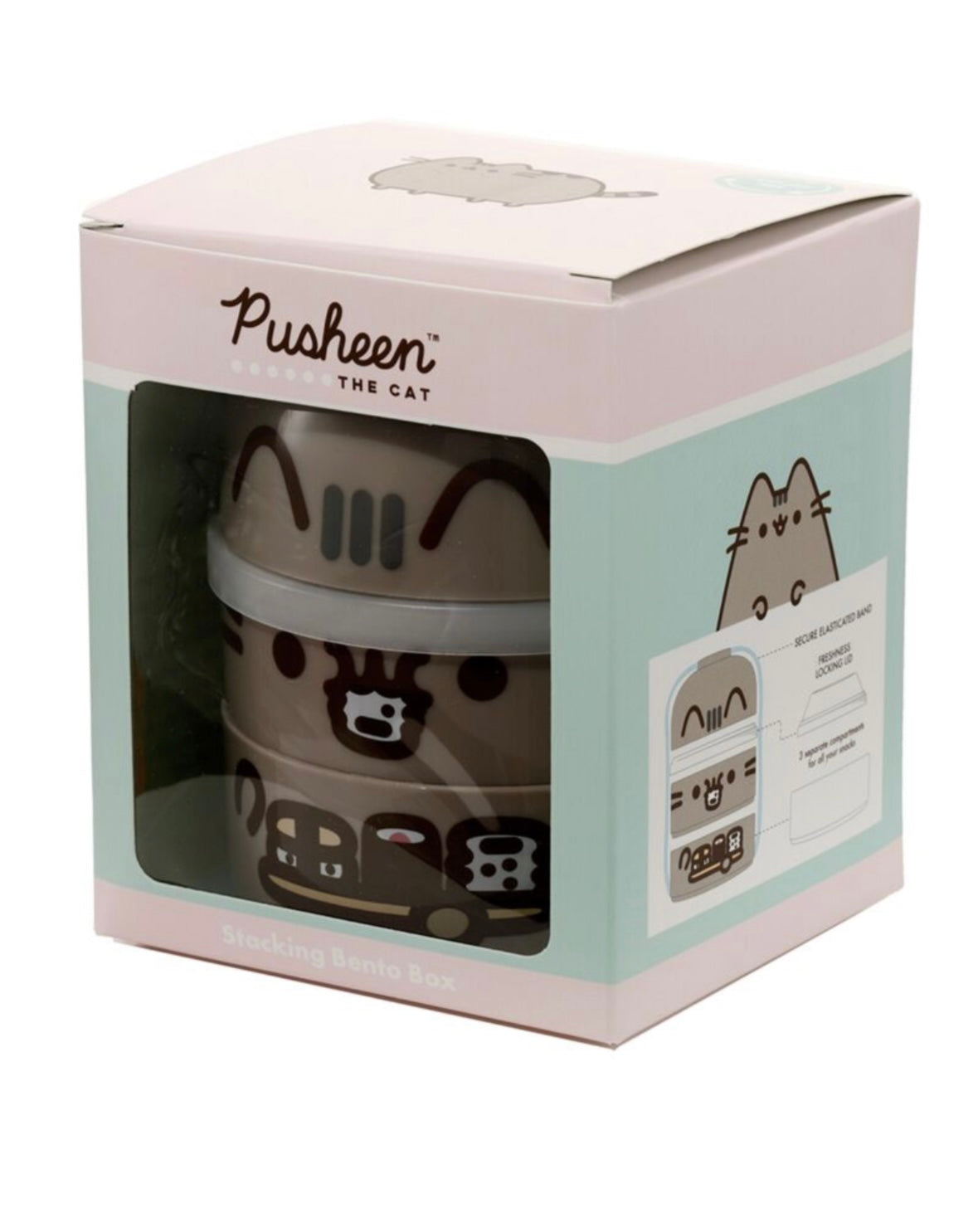 Bento Round Stacked Lunch Box - Pusheen the Cat 🇬🇧