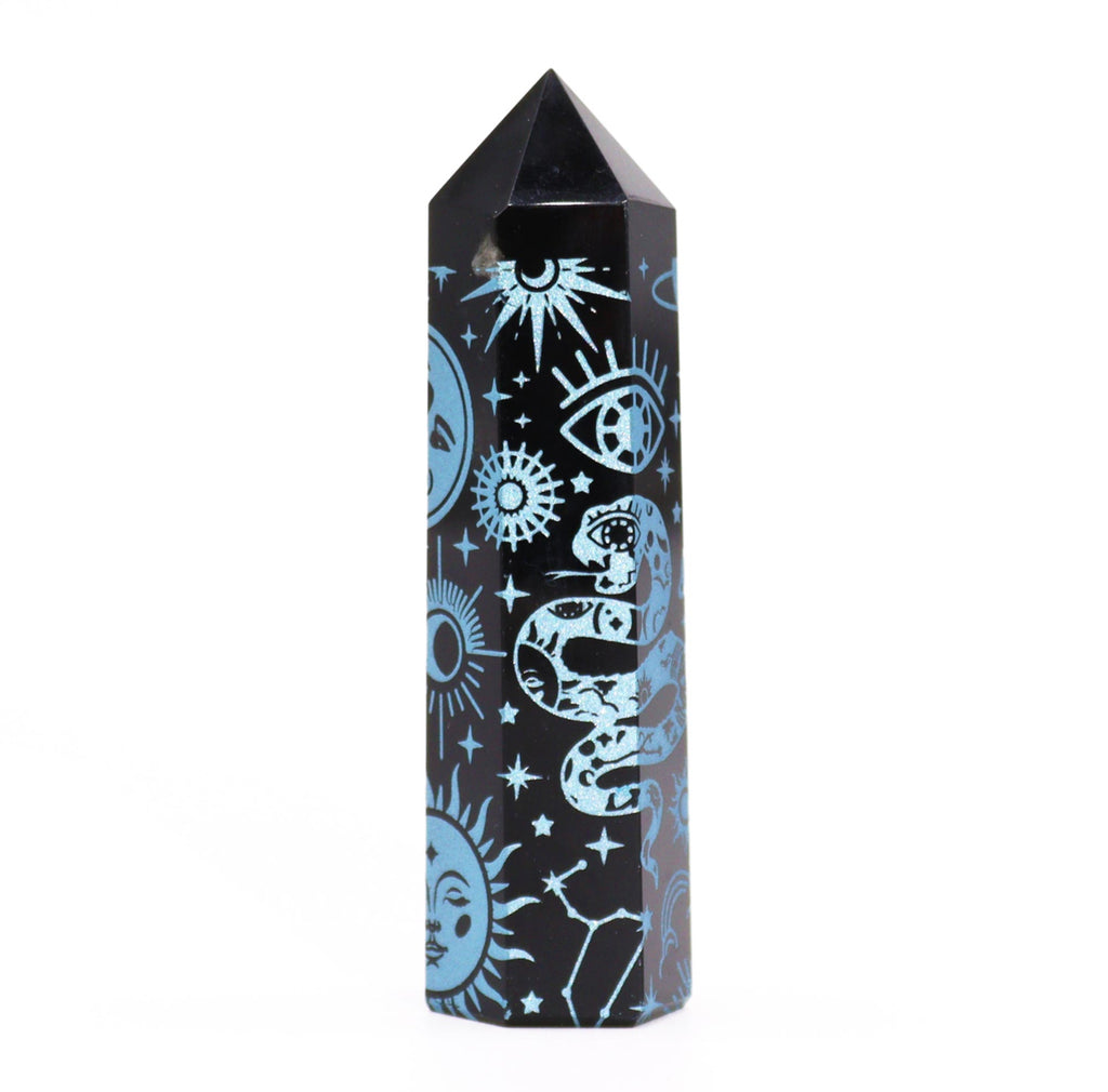 Black Obsidian Points - Mystic Story - Sky Blue 🇬🇧
