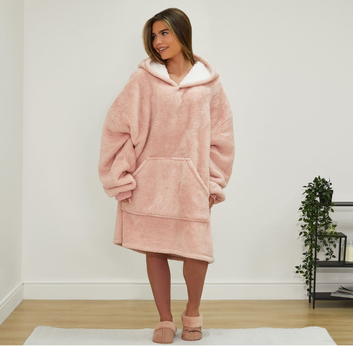 Teddy Fleece Sherpa Reverse Hoodie Blanket 🇬🇧