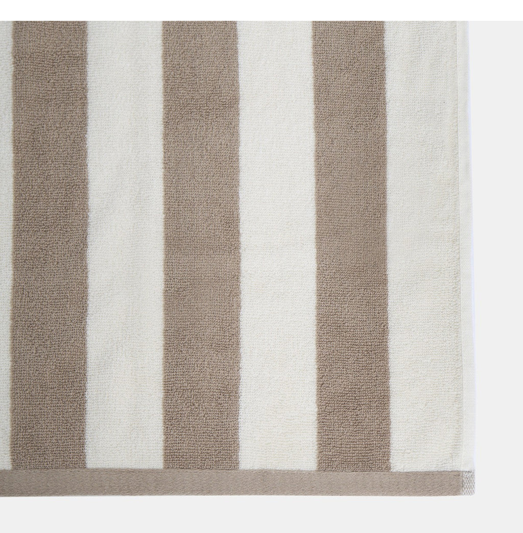 100% Cotton Jacquard Striped Towel - Mink 🇨🇳