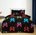 Coverless Teddy Gaming 10.5 Tog Duvet Set - Black 🇬🇧