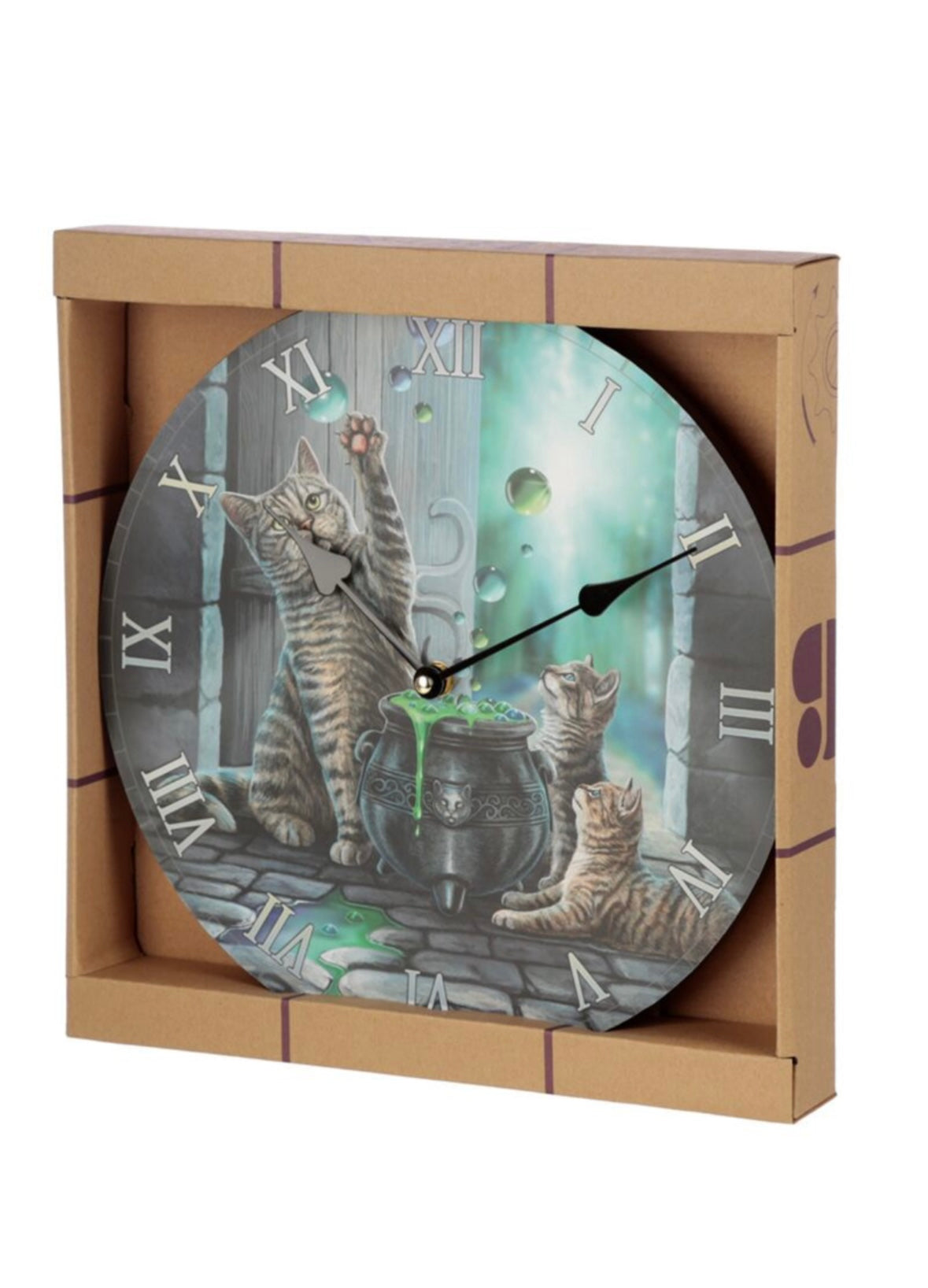 Wall Clock - Lisa Parker Hubble Bubble Cat & Kitten 🇬🇧