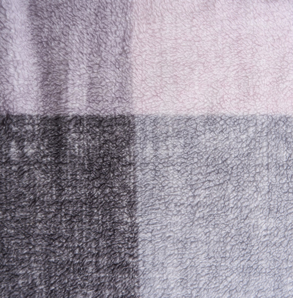 Gingham Check Teddy Duvet Set - Blush 🇬🇧