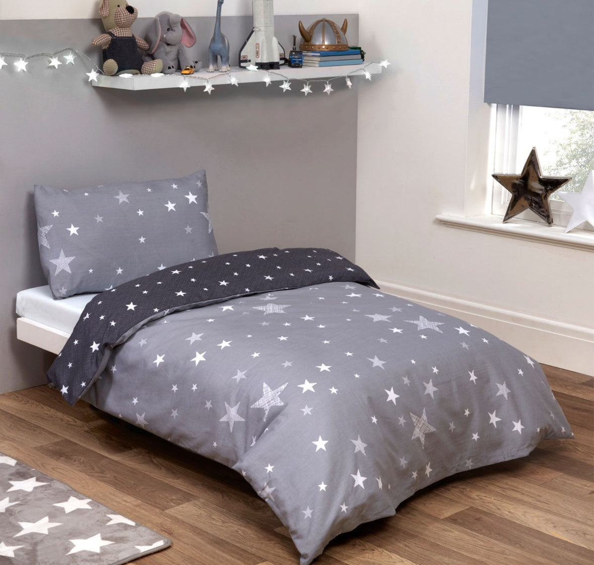 Textured Stars Duvet Set single 🇬🇧