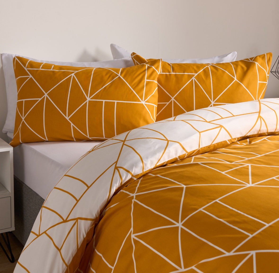 Geometric Print Reversible Duvet Cover Set 🇬🇧