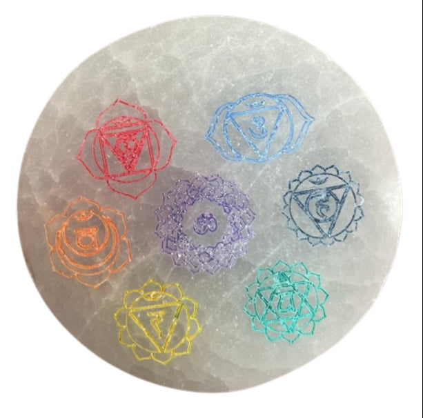 Small Charging Plate 8cm - Chakra Design - colour 🇬🇧