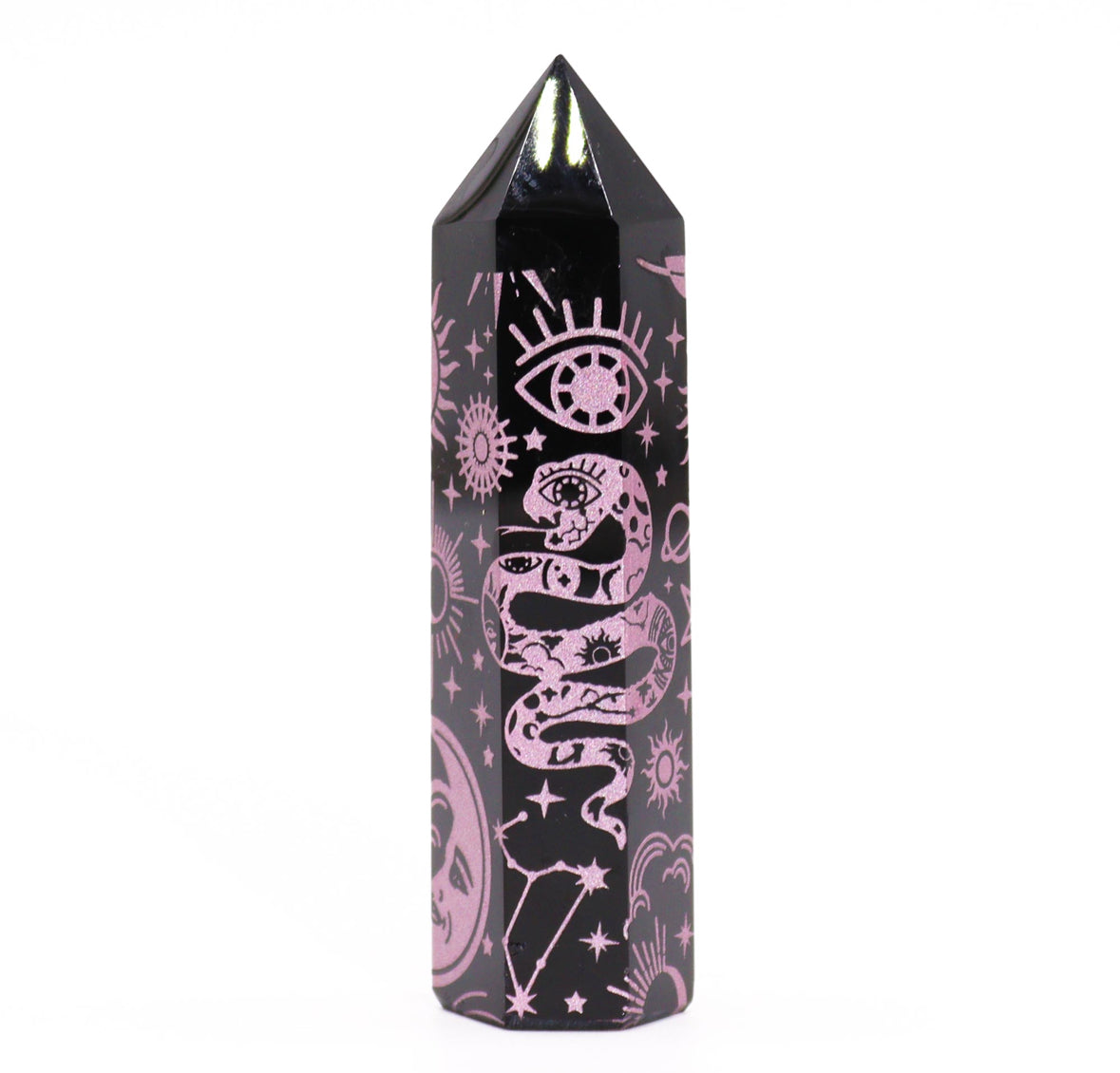 Black Obsidian Point - Mystic Story - Rose Pink 🇬🇧