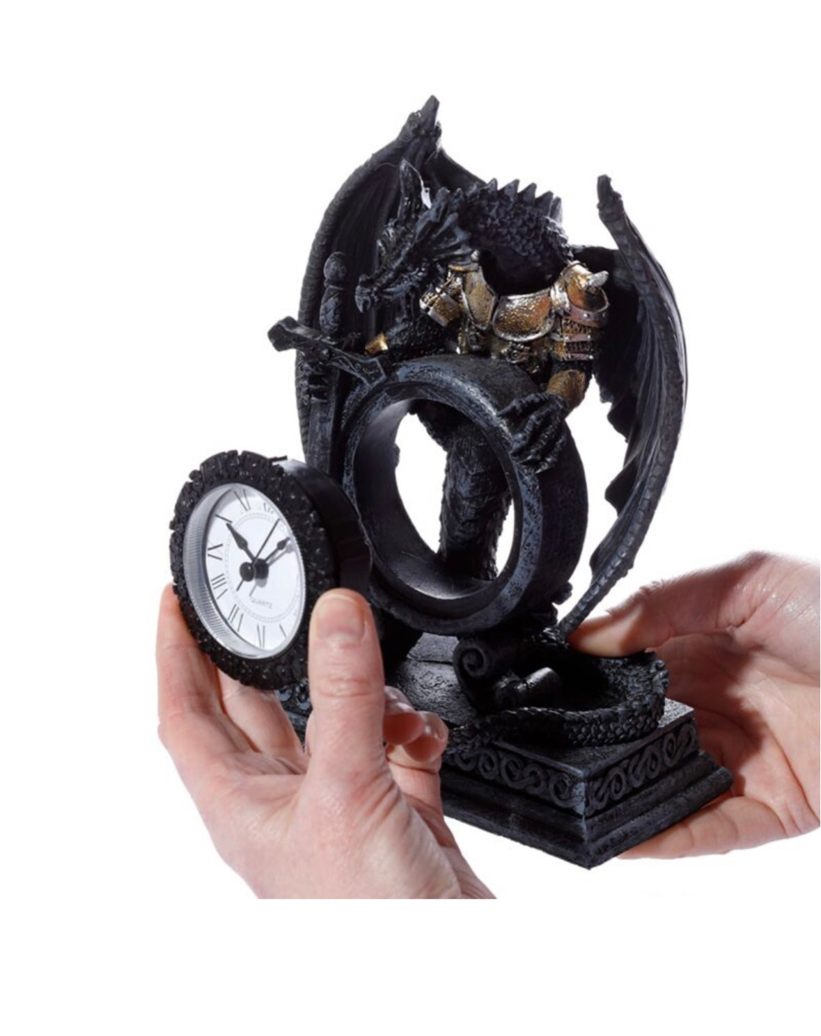 Gothic Armoured Dragon Mantle Clock 🇬🇧