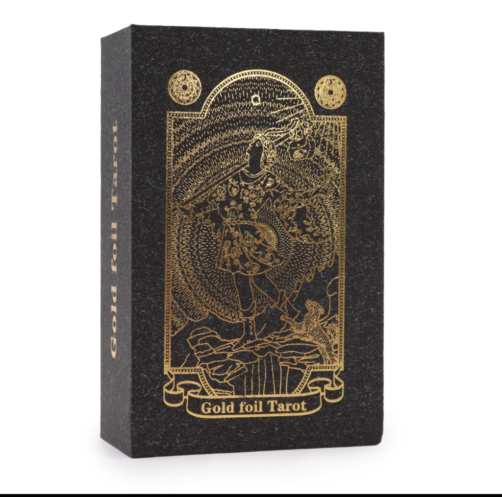 Gold Foil Tarot Set with Book - Gift Box 🇬🇧