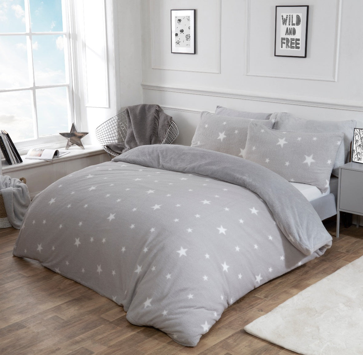 Star Teddy Fleece Duvet Cover Set 🇬🇧