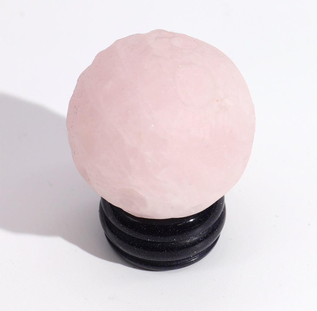 Rose Quartz Planet on a Sola Goldstone Stand (VENUS) 🇬🇧