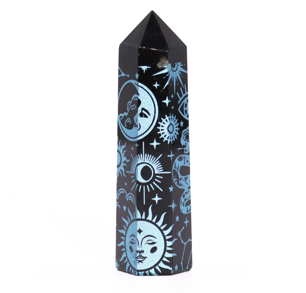Black Obsidian Points - Mystic Story - Sky Blue 🇬🇧