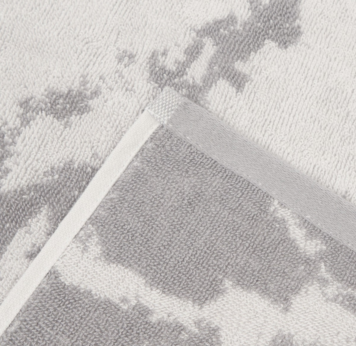 100% Cotton Jacquard Marble Towel - Grey 🇬🇧