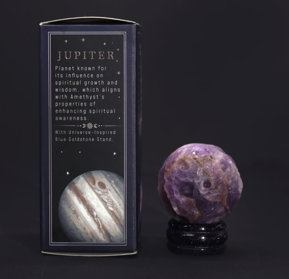 Ametyst Planet on a Sola Goldstone Stand (JUPITER) 🇬🇧