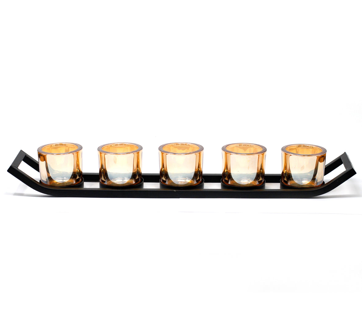 Centrepiece Iron Votive Candle Holder - 5 Cup Ledge 🇬🇧