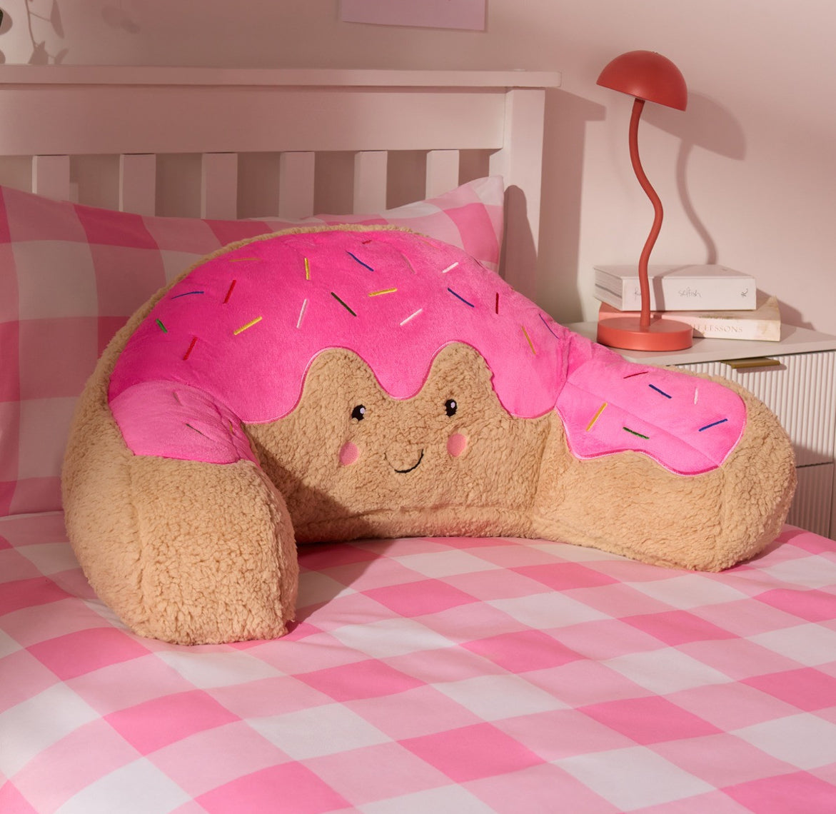 Doughnut Cuddle Cushion - Brown/Pink 🇬🇧