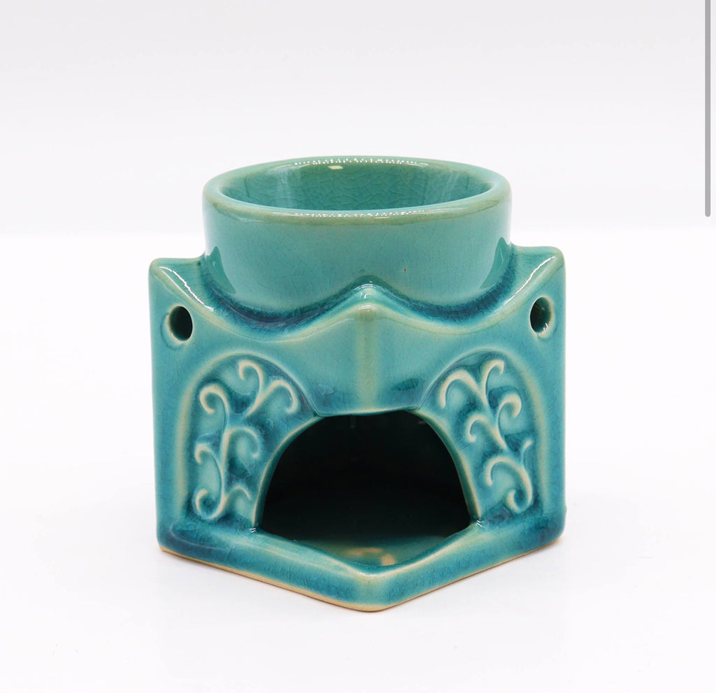 Square Buddha Burner - Soft Turquoise 🇬🇧