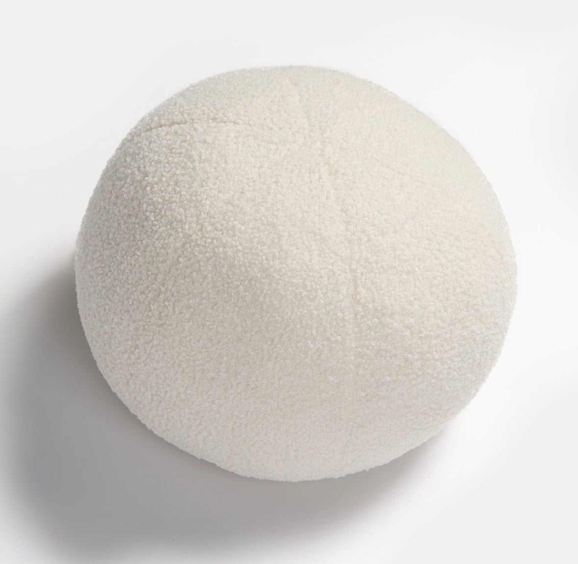 Boucle Ball Shaped Scatter Cushion - Cream 🇬🇧