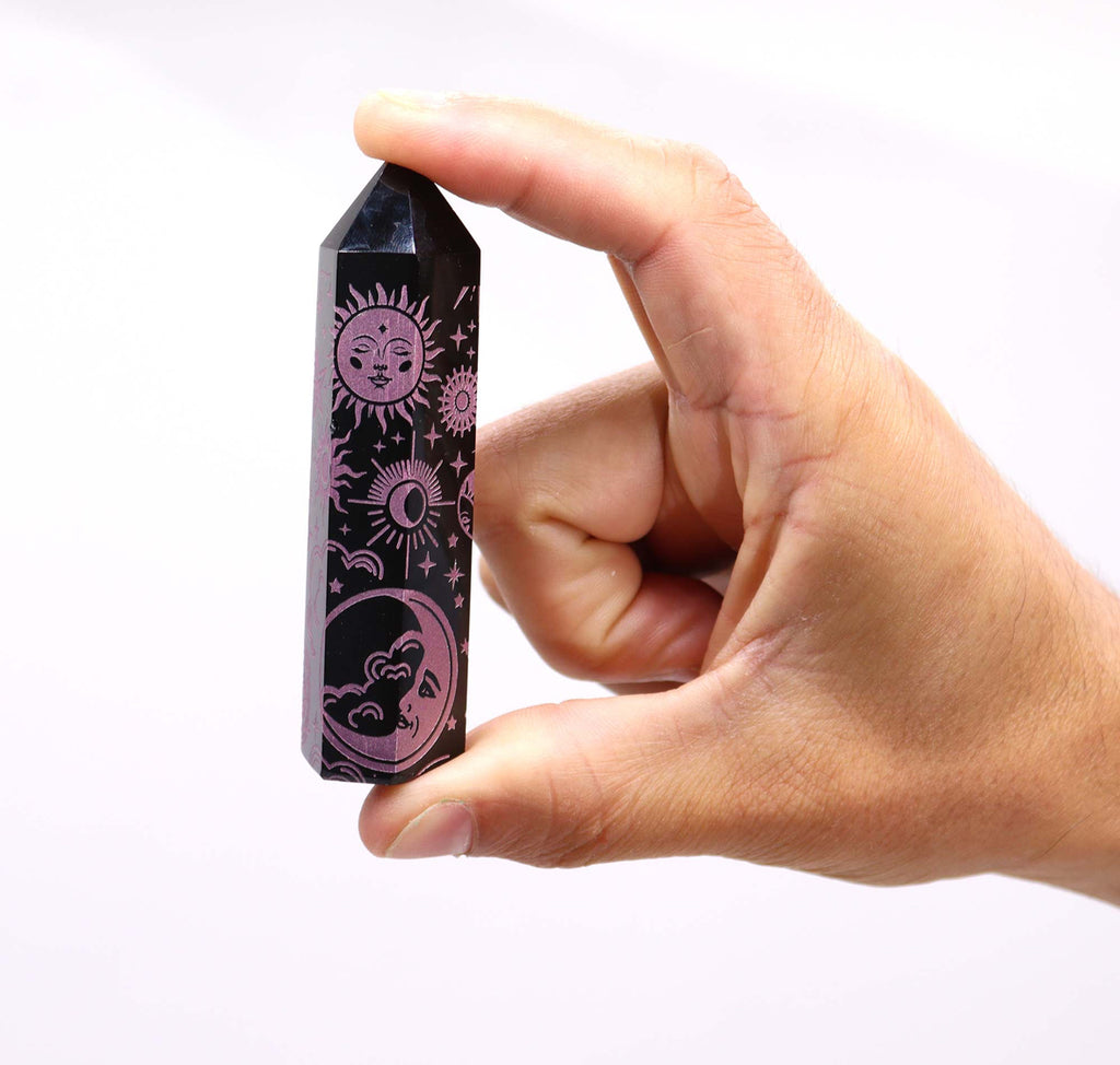 Black Obsidian Point - Mystic Story - Rose Pink 🇬🇧