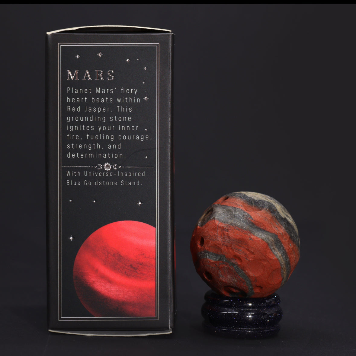 Red Jasper Planet on a Sola Goldstone Stand (MARS) 🇬🇧
