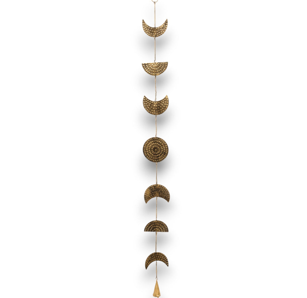 Indian Chimes - Brass Moon Phases Drop with Bell 🇬🇧