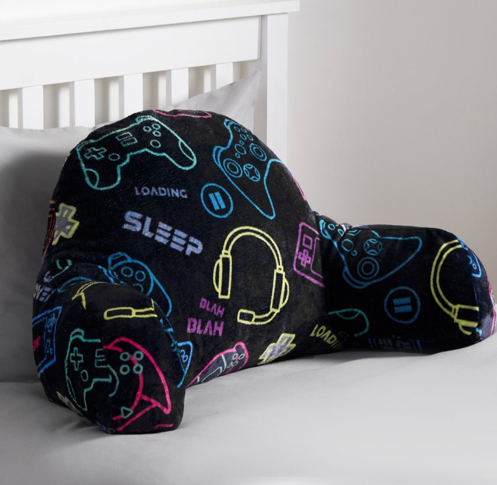 Kids Gaming Fleece Cuddle Cushion - Black 🇬🇧