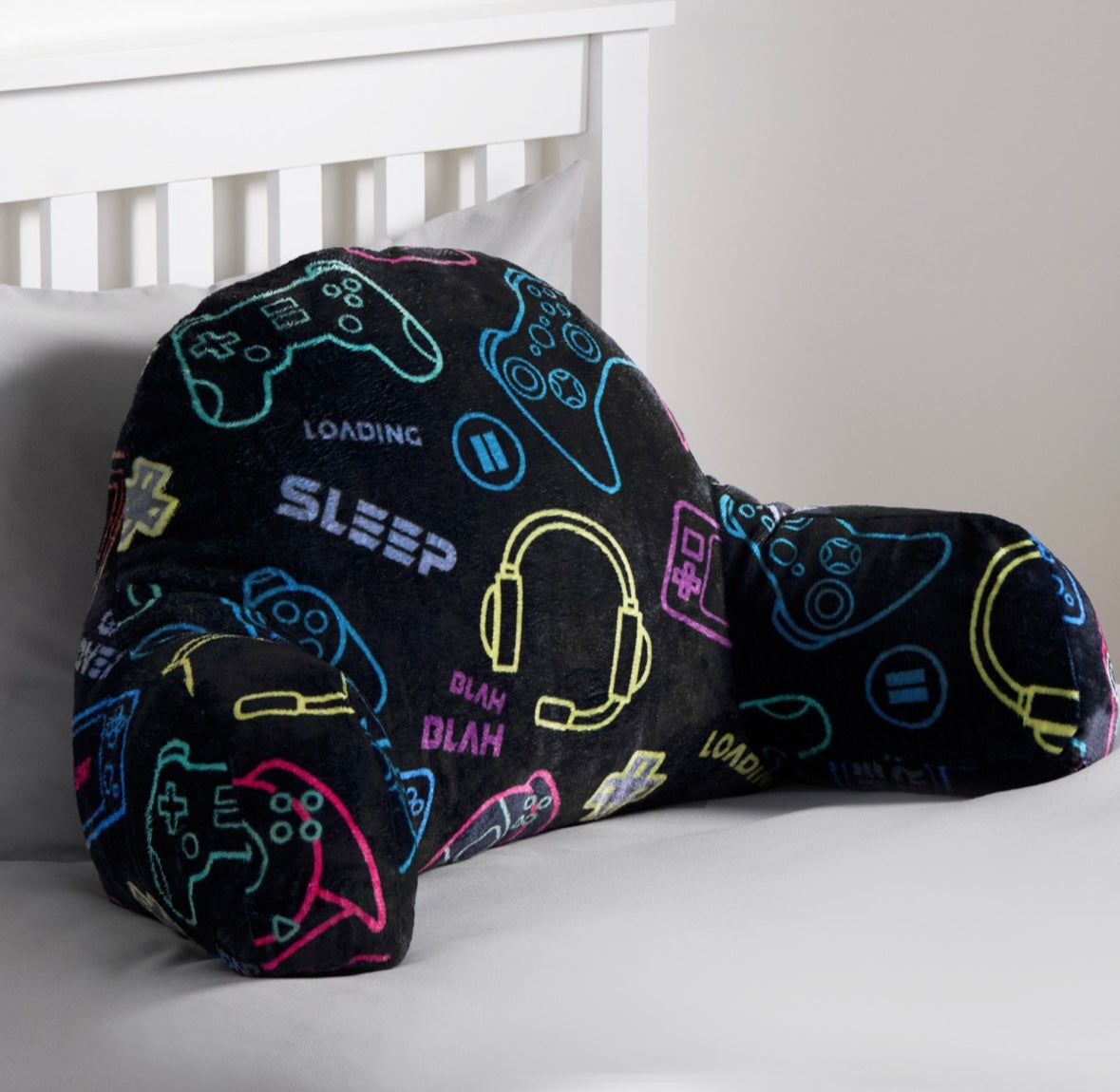 Kids Gaming Fleece Cuddle Cushion - Black 🇬🇧