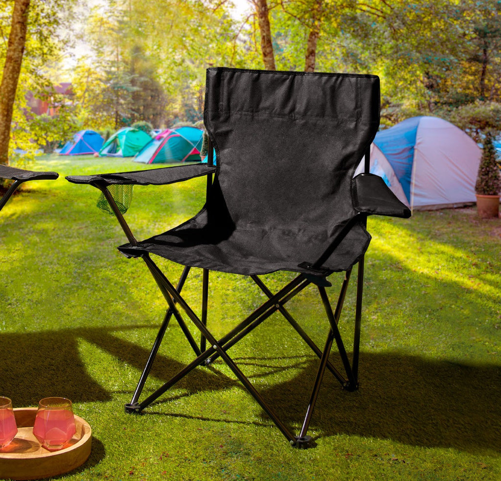 adult Foldable Camping Chairs  - Black 🇬🇧