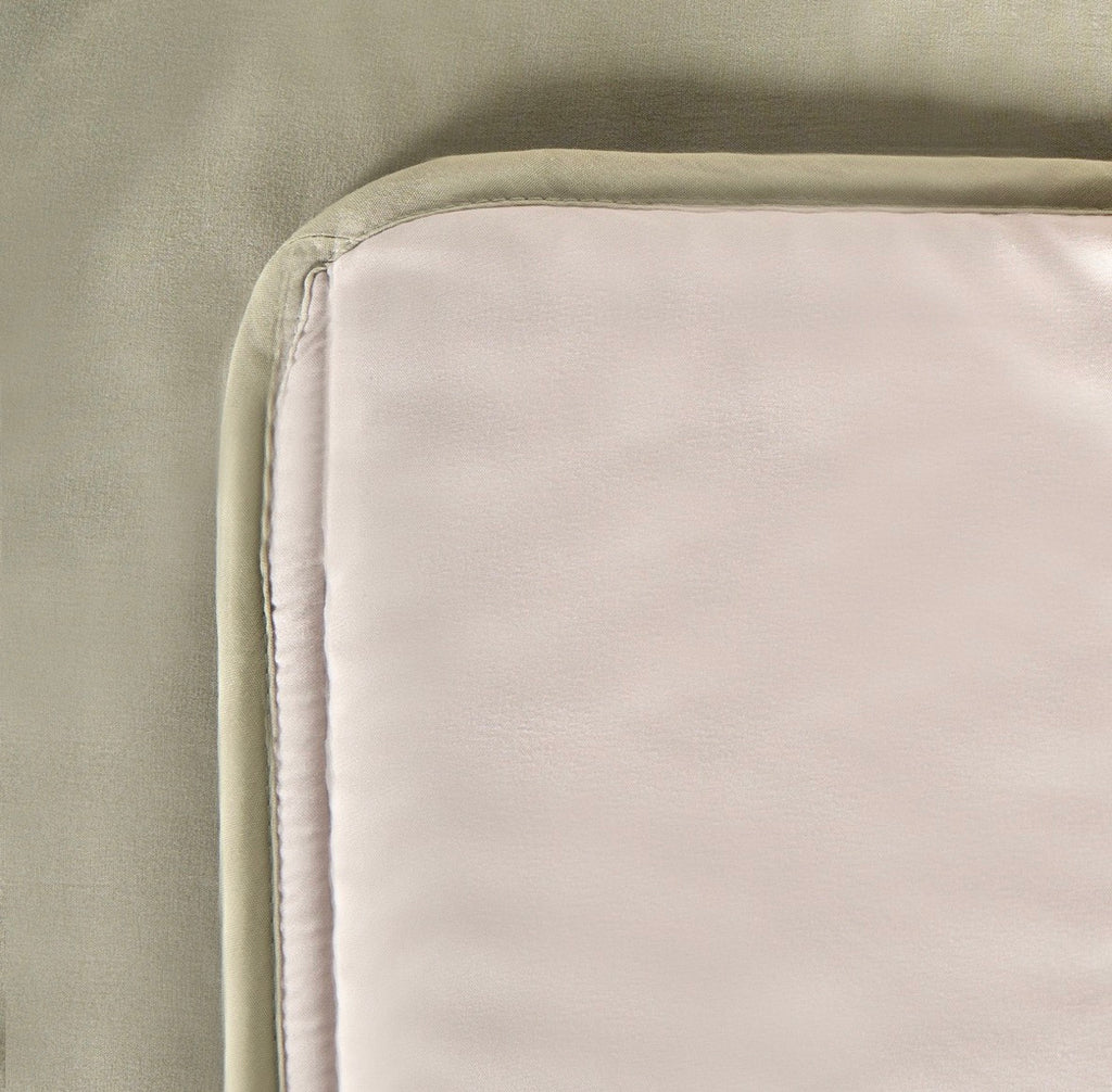 Coverless 10.5 Tog Reversible Duvet & Pillowcase - Sage/Natural 🇬🇧