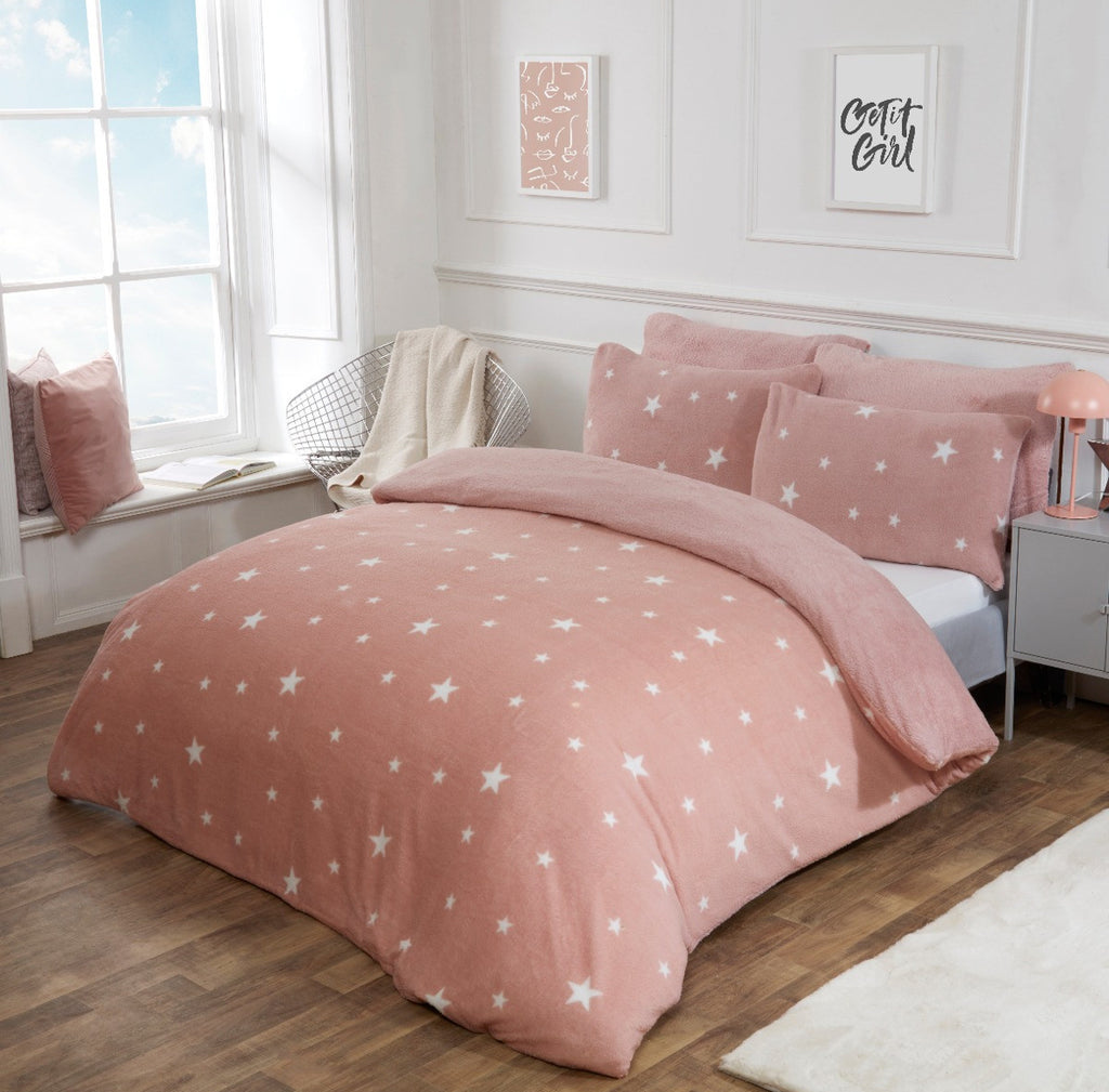 Star Teddy Fleece Duvet Cover Set 🇬🇧