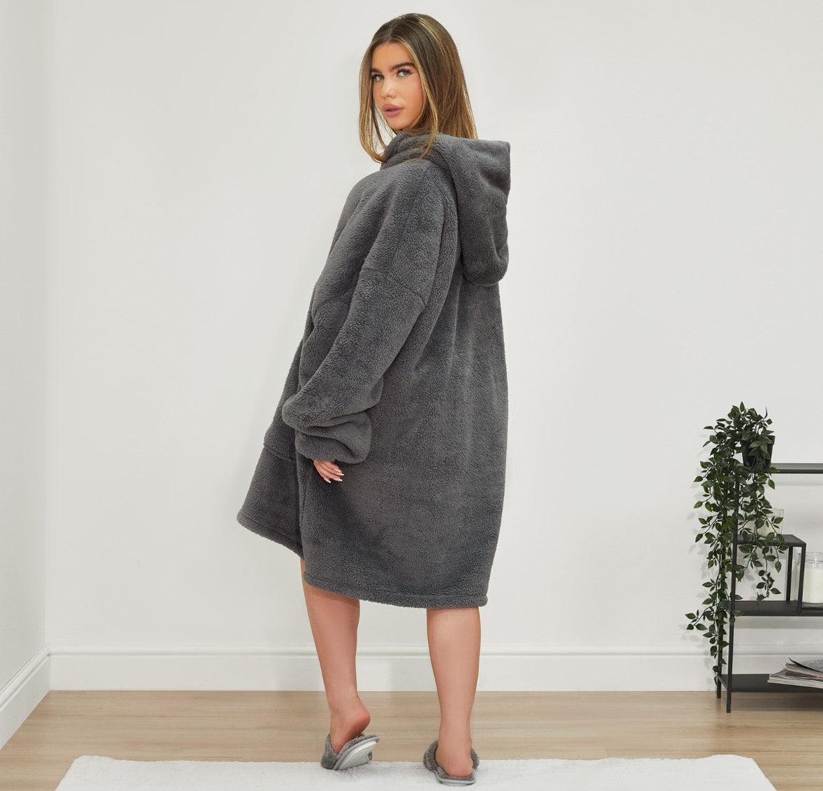 Teddy Fleece Sherpa Reverse Hoodie Blanket 🇬🇧