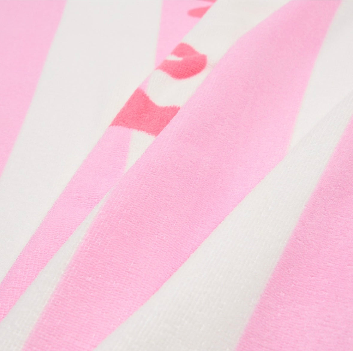 Striped Hello Summer Beach Towel - Blush 🇬🇧