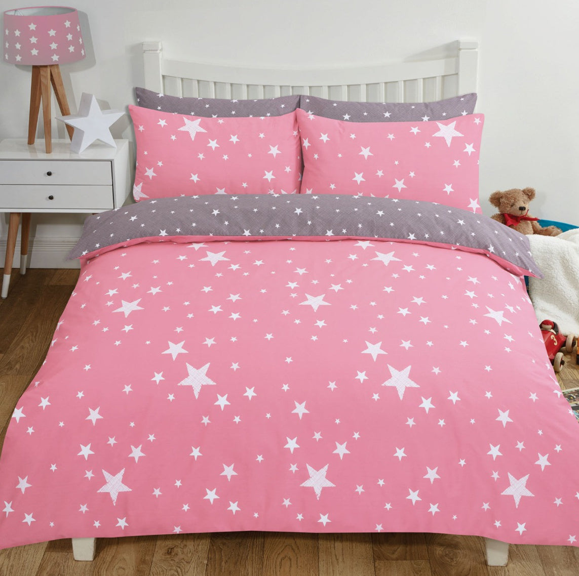 Textured Stars Duvet Set single 🇬🇧