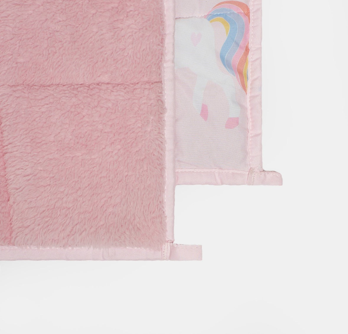 Kids Teddy Fleece Unicorn Weighted Blanket, Blush - 3kg 🇬🇧