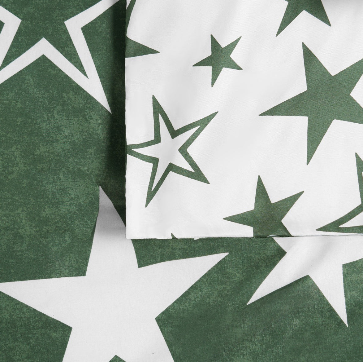 Kids Star Print Reversible Duvet Set Twin Pack - Navy/Green Junior/cot 🇬🇧